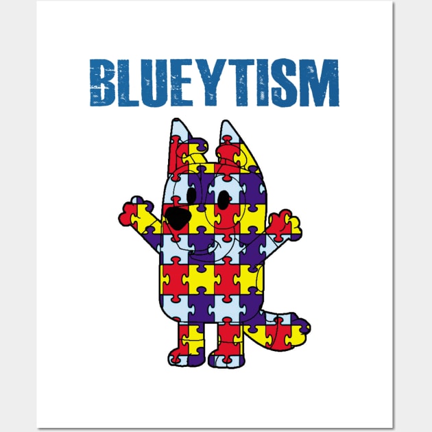 Bluetism Awareness Puzzle Wall Art by MManoban